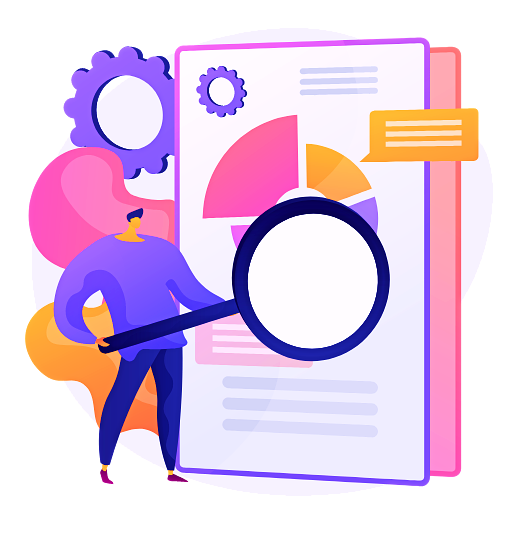 a person analyzing website